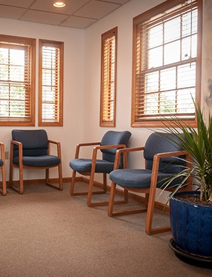 Comfortable patient waiting room