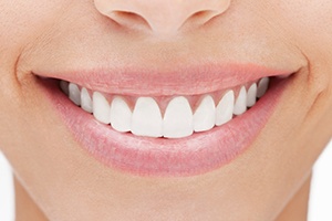 Closeup of healthy teeth and gums